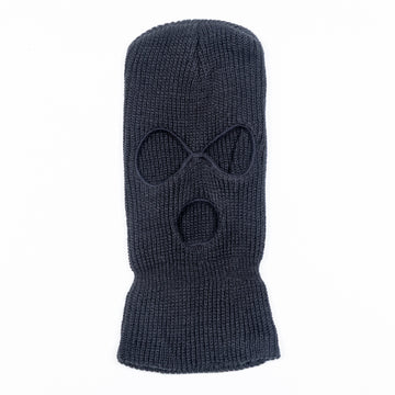 Black Knit 3-Hole Balaclava