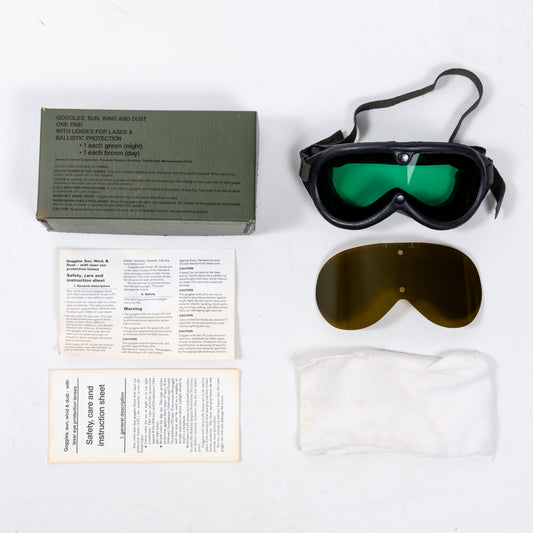 USGI Sun, Wind, and Dust Goggles (Ballistic and Laser Protection Lenses)- Unissued