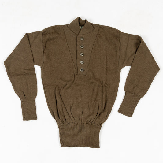 USGI Brown 5-Button Sweater- Unissued