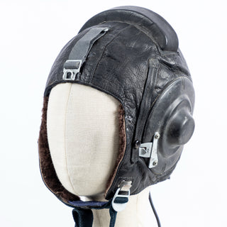 Soviet ShL-58/61 Fur Leather Pilot Helmet Liner
