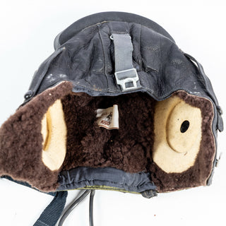 Soviet ShL-58/61 Fur Leather Pilot Helmet Liner